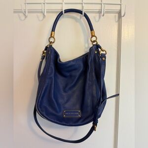 Marc by Marc Jacobs “Too Hot To Handle” Leather Hobo Bag (Blue)